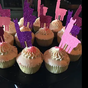 Glitter Lõngaga Laama Mehhiko Fiesta Sünnipäeva Cupcake Toppers tüdruk baby shower ristimine pulmapidu Decor