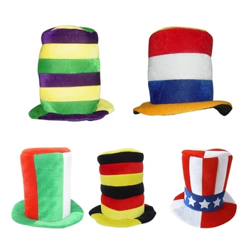Lõbus Lipud Mütsi Julycostumes Juuksed Hoop Tee Müts Tüdrukutele Lapsed Vintage pilleri karp Müts Tee Müts Julycostumes Halloween