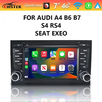 CHSTEK Qualcomm Auto Raadio Android 13 Auto Audi A4 B6 B7 S4 RS4 Seat Exeo Uuendada Carplay WIFI 4G Bluetooth-GPS Navigeerimine