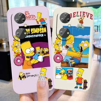 Simpsonid Homer Bart Disney Huawei P50 P30 P40 P20 Pro Lite E Y9S Y9A Y9 Y6 Nova Y70 5T 9 5G Vedelik Trossi Telefoni Puhul