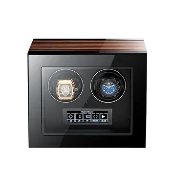 luksus OEM tehase originaal Puutetundlik ebony must MDF puit vaadata vedru kasti 2) kellad, mille võti lukust