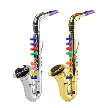 Saksofon Trompet Mänguasi Hariduslik Mänguasi Vahend Hõbe Lõpetuseks Värvi Võtmed